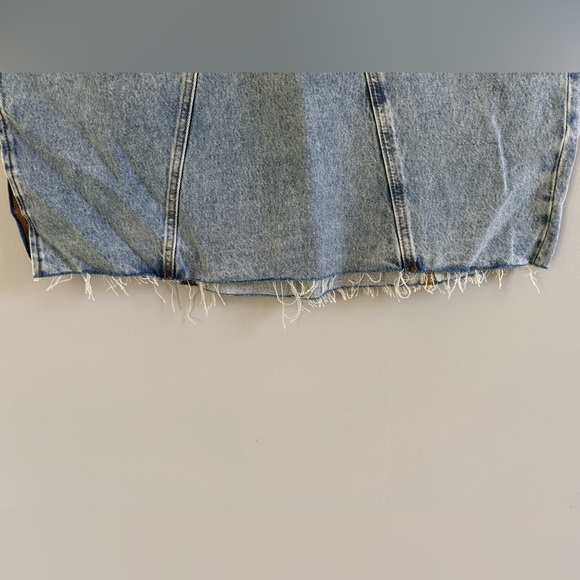 Levi’s Icon Denim Maxi Skirt sz 31 “Not in the Mood” Stone Wash Side Slit - Picture 4 of 15